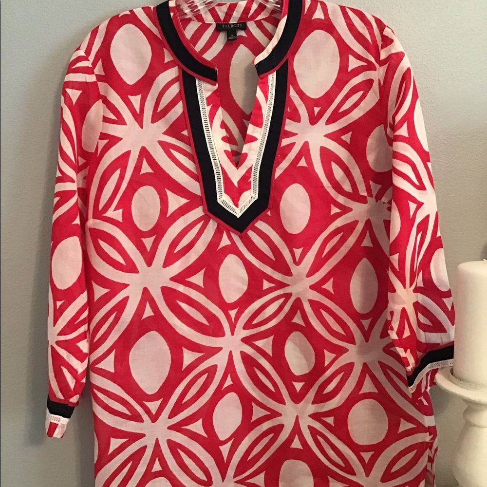 Talbots Pink Tunic Top